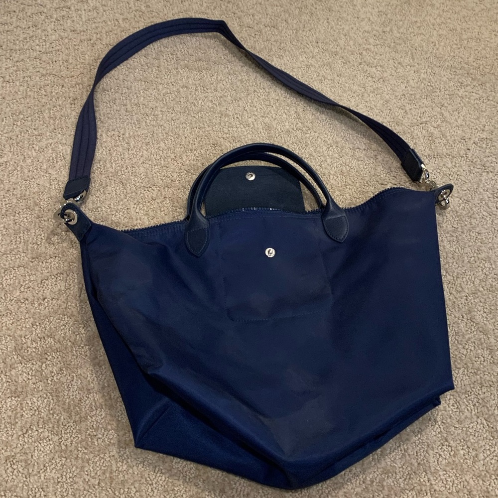 Longchamp blue nylon crossbody